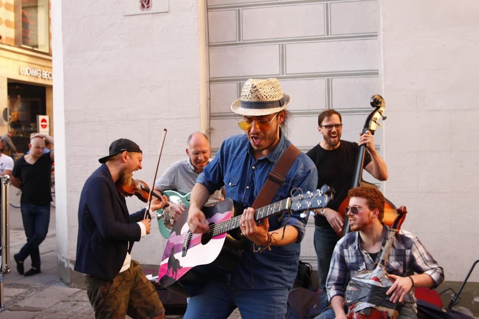 Musicians playing together